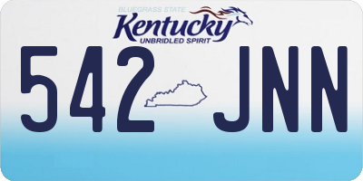KY license plate 542JNN