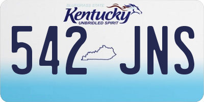KY license plate 542JNS