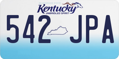KY license plate 542JPA