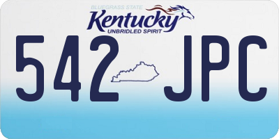 KY license plate 542JPC