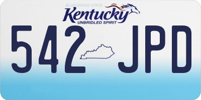 KY license plate 542JPD