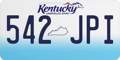 KY license plate 542JPI