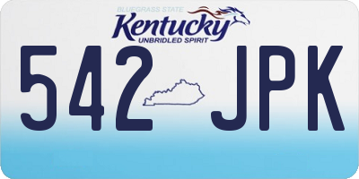 KY license plate 542JPK