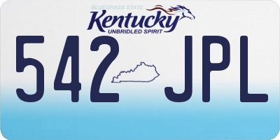 KY license plate 542JPL