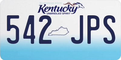 KY license plate 542JPS