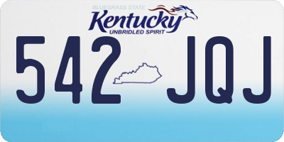 KY license plate 542JQJ