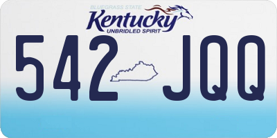 KY license plate 542JQQ