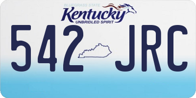 KY license plate 542JRC