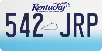KY license plate 542JRP