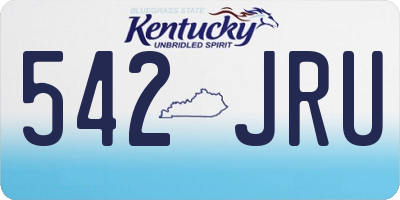 KY license plate 542JRU