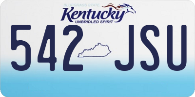 KY license plate 542JSU