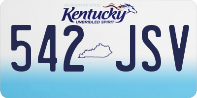 KY license plate 542JSV