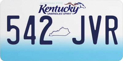 KY license plate 542JVR