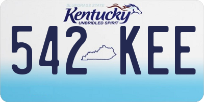KY license plate 542KEE