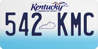 KY license plate 542KMC