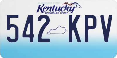 KY license plate 542KPV