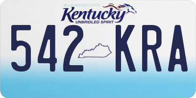KY license plate 542KRA