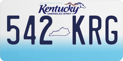 KY license plate 542KRG