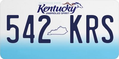 KY license plate 542KRS