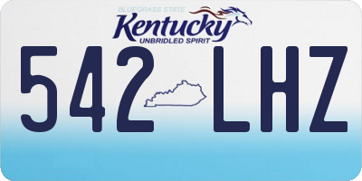 KY license plate 542LHZ