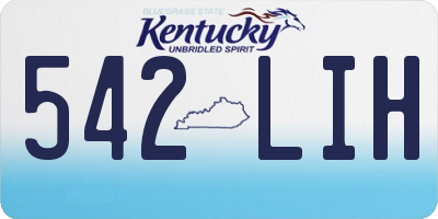 KY license plate 542LIH
