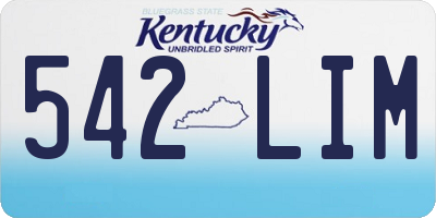 KY license plate 542LIM