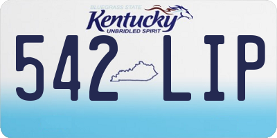 KY license plate 542LIP