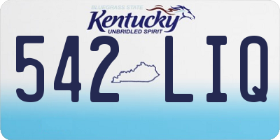 KY license plate 542LIQ