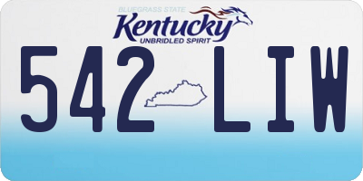 KY license plate 542LIW