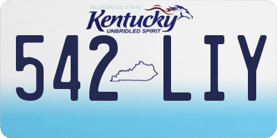 KY license plate 542LIY