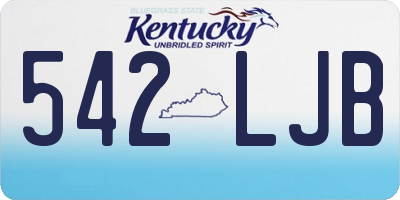KY license plate 542LJB