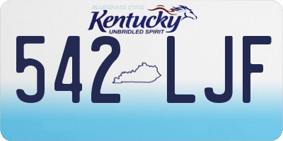 KY license plate 542LJF