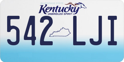 KY license plate 542LJI