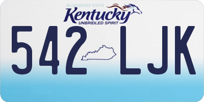 KY license plate 542LJK