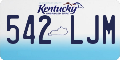 KY license plate 542LJM
