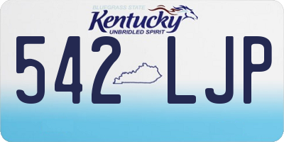 KY license plate 542LJP
