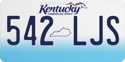 KY license plate 542LJS