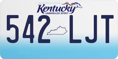 KY license plate 542LJT