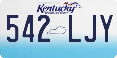 KY license plate 542LJY