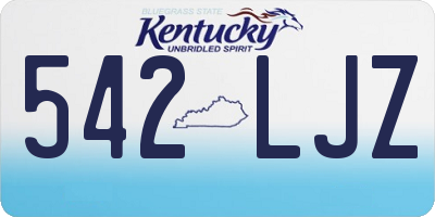 KY license plate 542LJZ