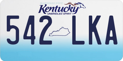 KY license plate 542LKA