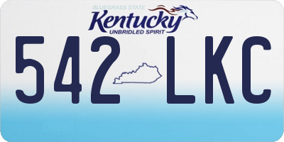 KY license plate 542LKC