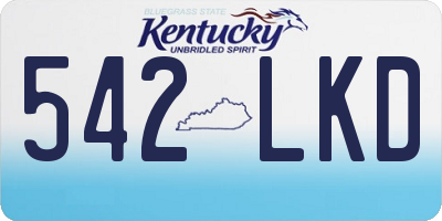 KY license plate 542LKD