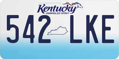 KY license plate 542LKE