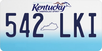KY license plate 542LKI
