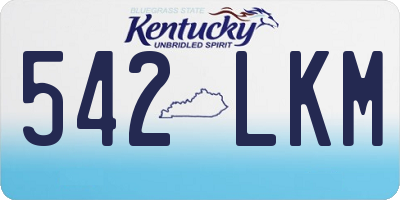 KY license plate 542LKM