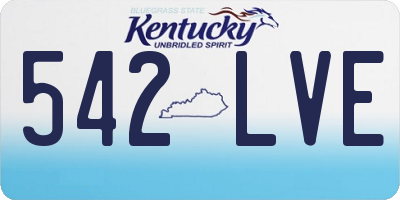 KY license plate 542LVE
