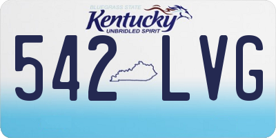 KY license plate 542LVG
