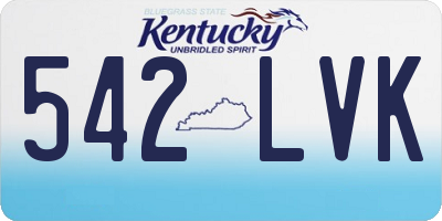 KY license plate 542LVK