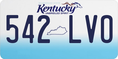 KY license plate 542LVO